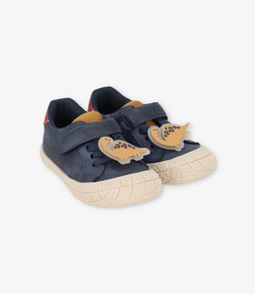 Zapatilla bebé niño con dinosaruio 19 / Azul