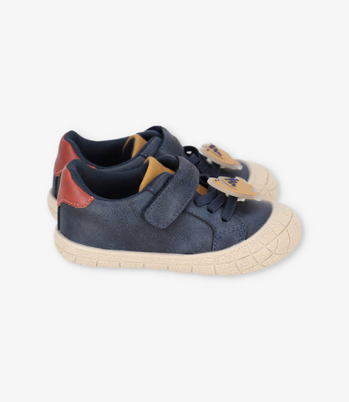 Zapatilla bebé niño con dinosaruio 19 / Azul