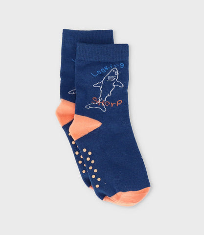 Calcetín niño con tiburón