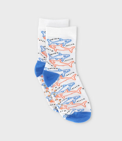 Calcetín niño con tiburones