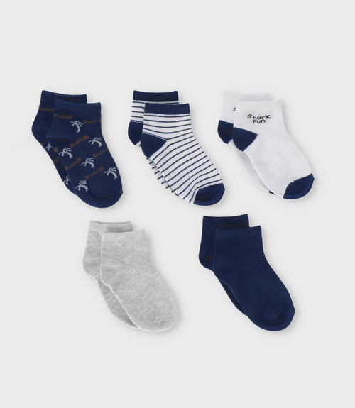 Pack calcetín niño 5 pares 0-1 años / Azul