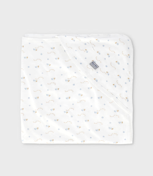 Manta recién nacido con perritos Talla única / Blanco