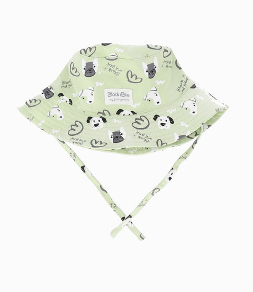 Gorro recién nacido bucket con perritos