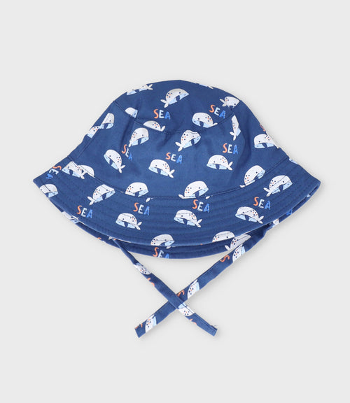 Gorro recién nacido bucket 0-6 meses / Azul