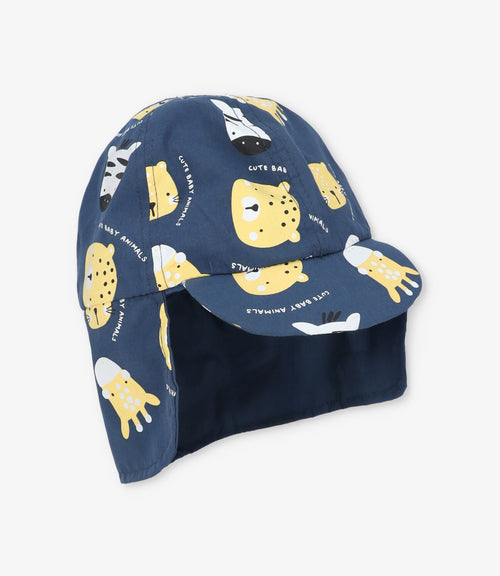 Gorro recién nacido cubre cuello 0-6 meses / Azul