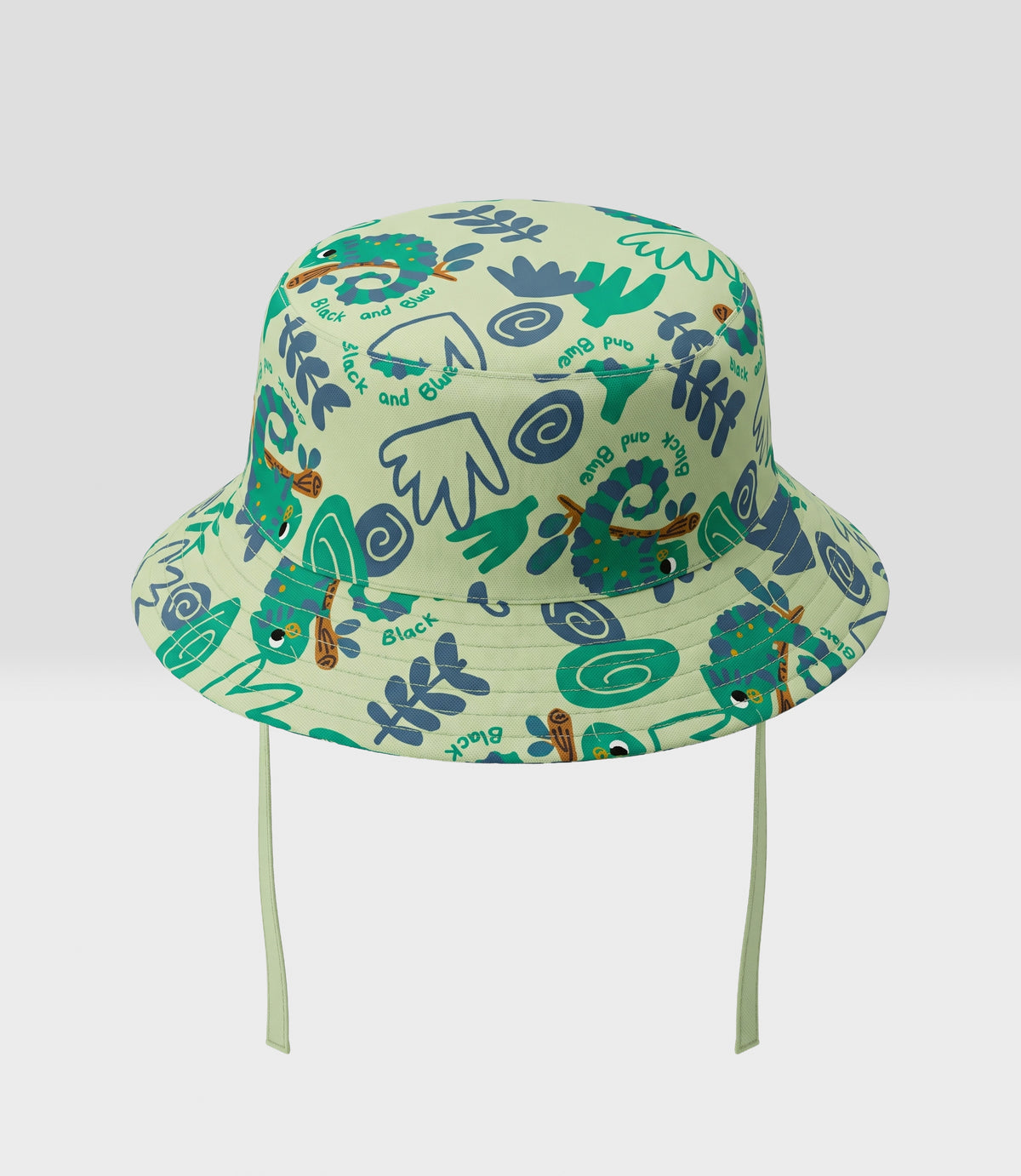 Gorro recién nacido bucket con camaleón 0-6 meses / Verde