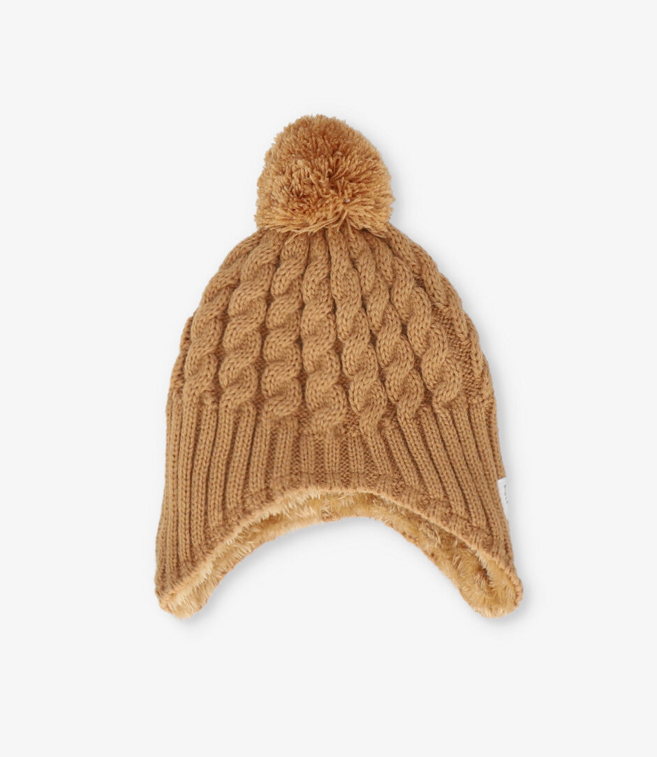 Gorro recién nacido tejido 0-6 meses / Café
