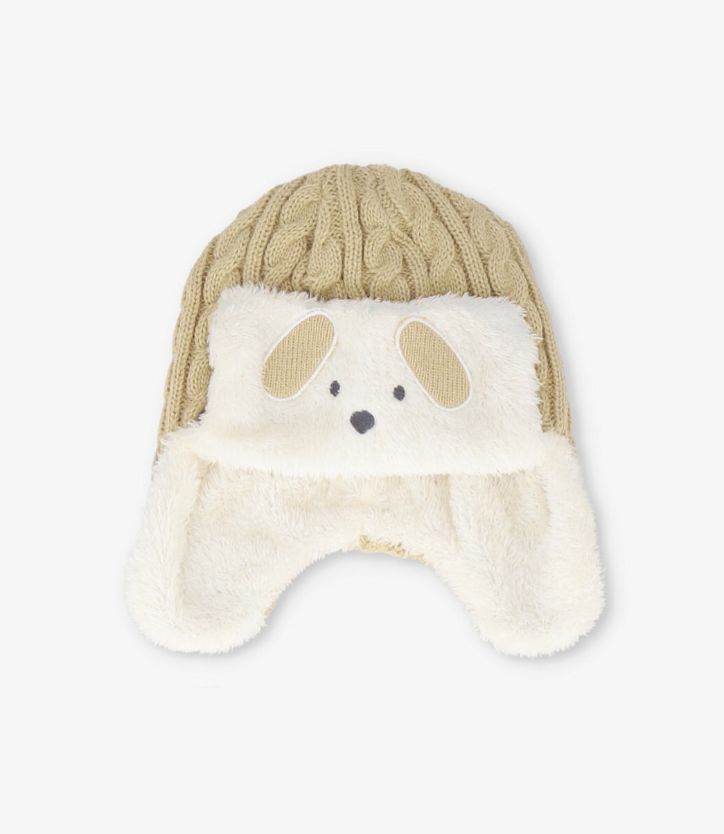 Gorro recién nacido con perrito 0-6 meses / Beige