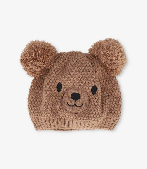 Gorro recién nacido con osito 0-6 meses / Café