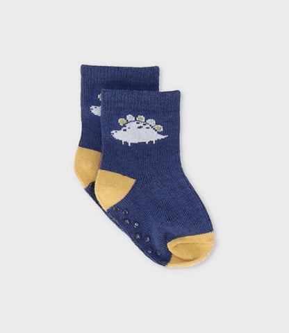 Calcetín recién nacido con dinosaurio