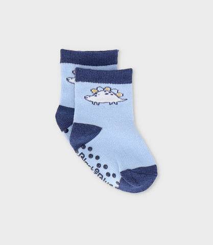 Calcetín recién nacido con dinosaurio