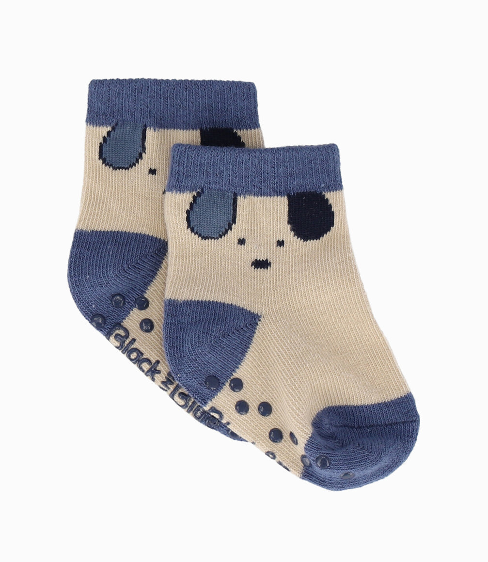 Calcetín recién nacido de perrito 0-6 meses / Beige