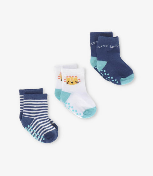 Pack calcetín recién nacido 3 pares 0-6 meses / Azul