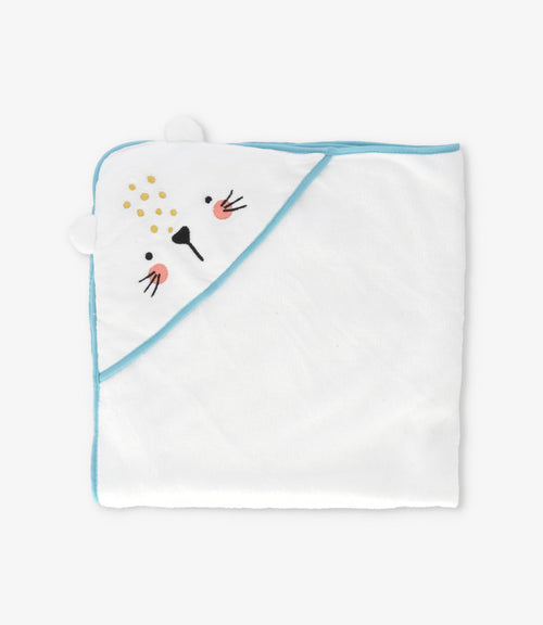 Toalla recién nacido con capucha Talla única / Blanco