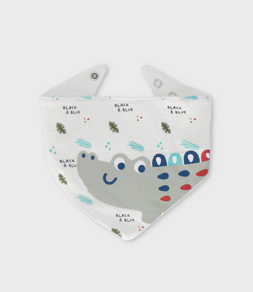 Babero recién nacido con cocodrilo