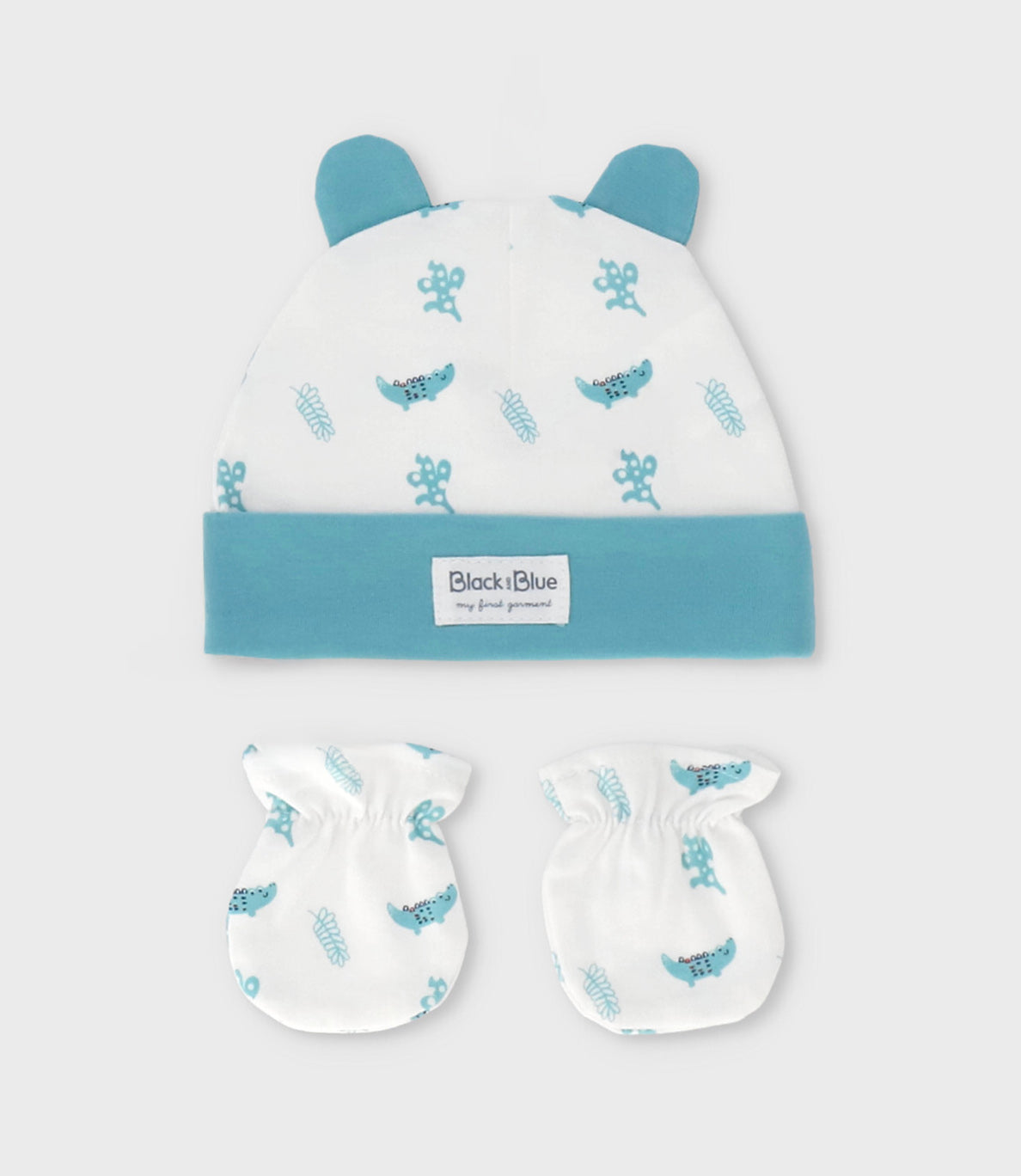 Pack recién nacido de gorro y mitones 0-3 meses / Blanco