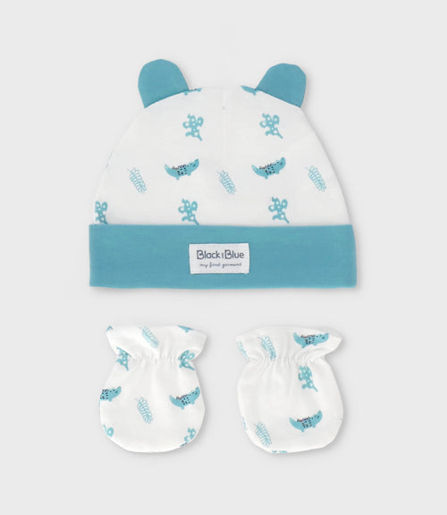 Pack recién nacido de gorro y mitones 0-3 meses / Blanco