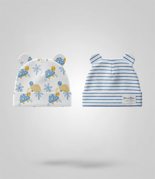 Pack recién nacido 2 gorros Talla única / Crudo