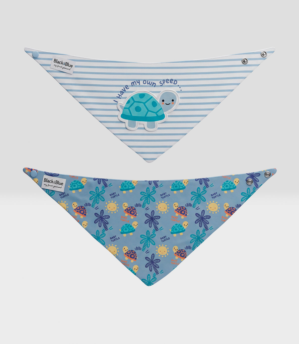 Pack babero recién nacido 2 unidades Talla única / Celeste