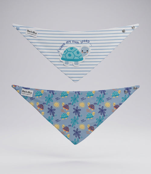 Pack babero recién nacido 2 unidades Talla única / Celeste