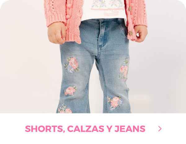 Ofertas shorts, jeans y calzas niña