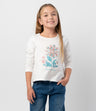Polera niña con flores