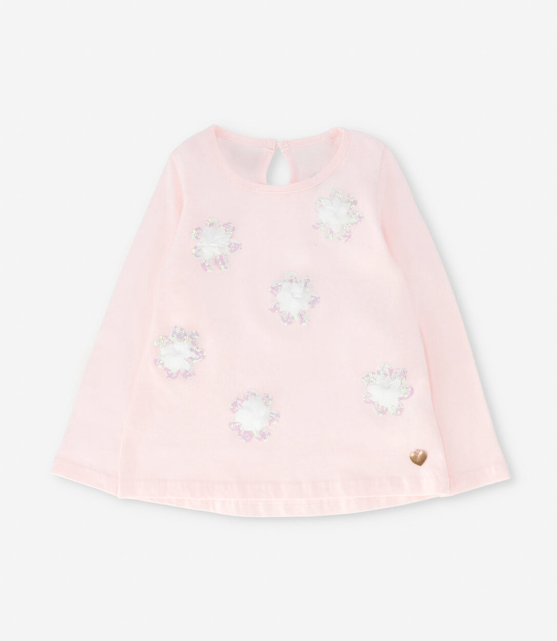 Polera niña con flores 2 años / Rosado
