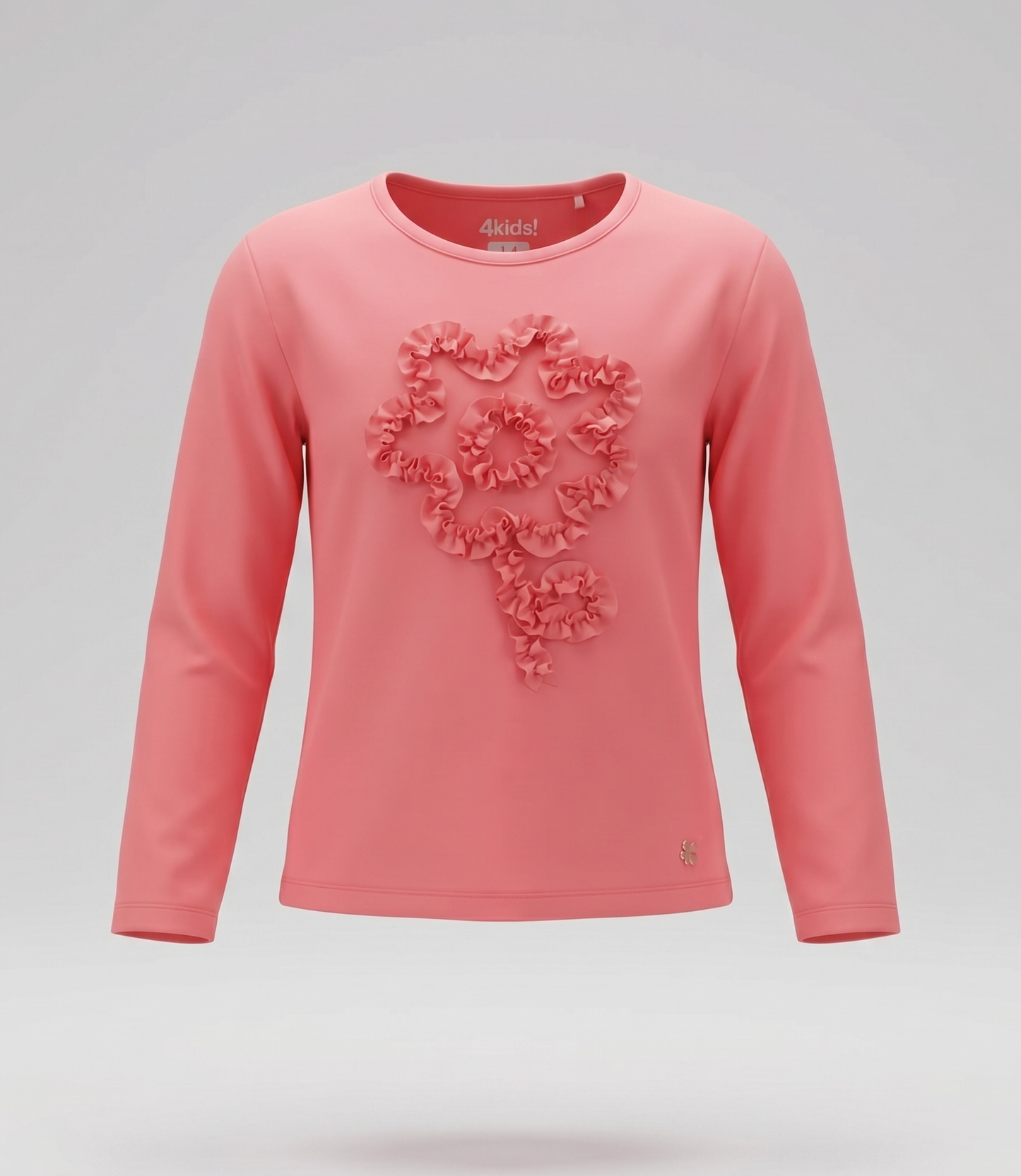 Polera niña con flores 2 años / Coral