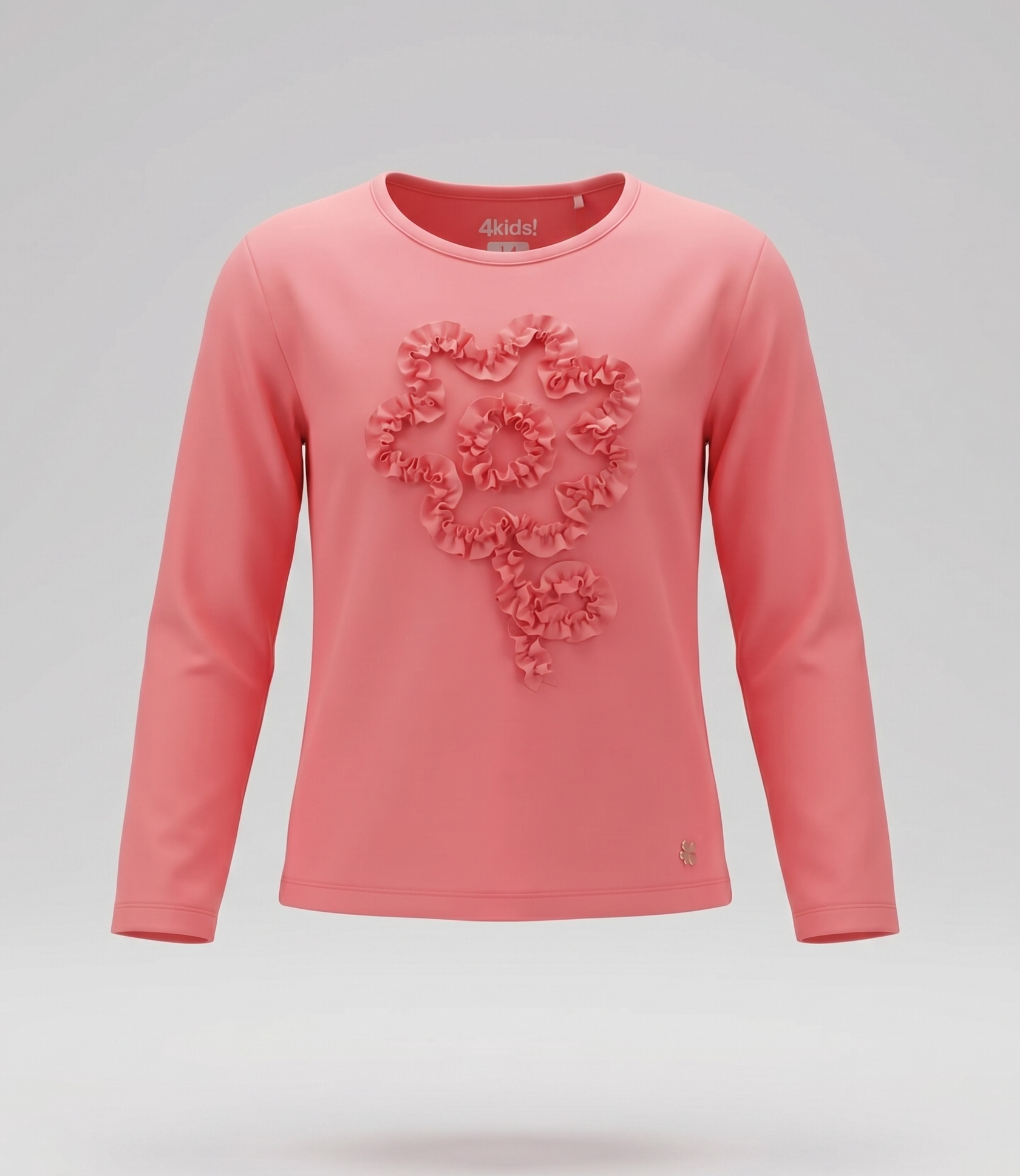 Polera niña con flores 2 años / Coral