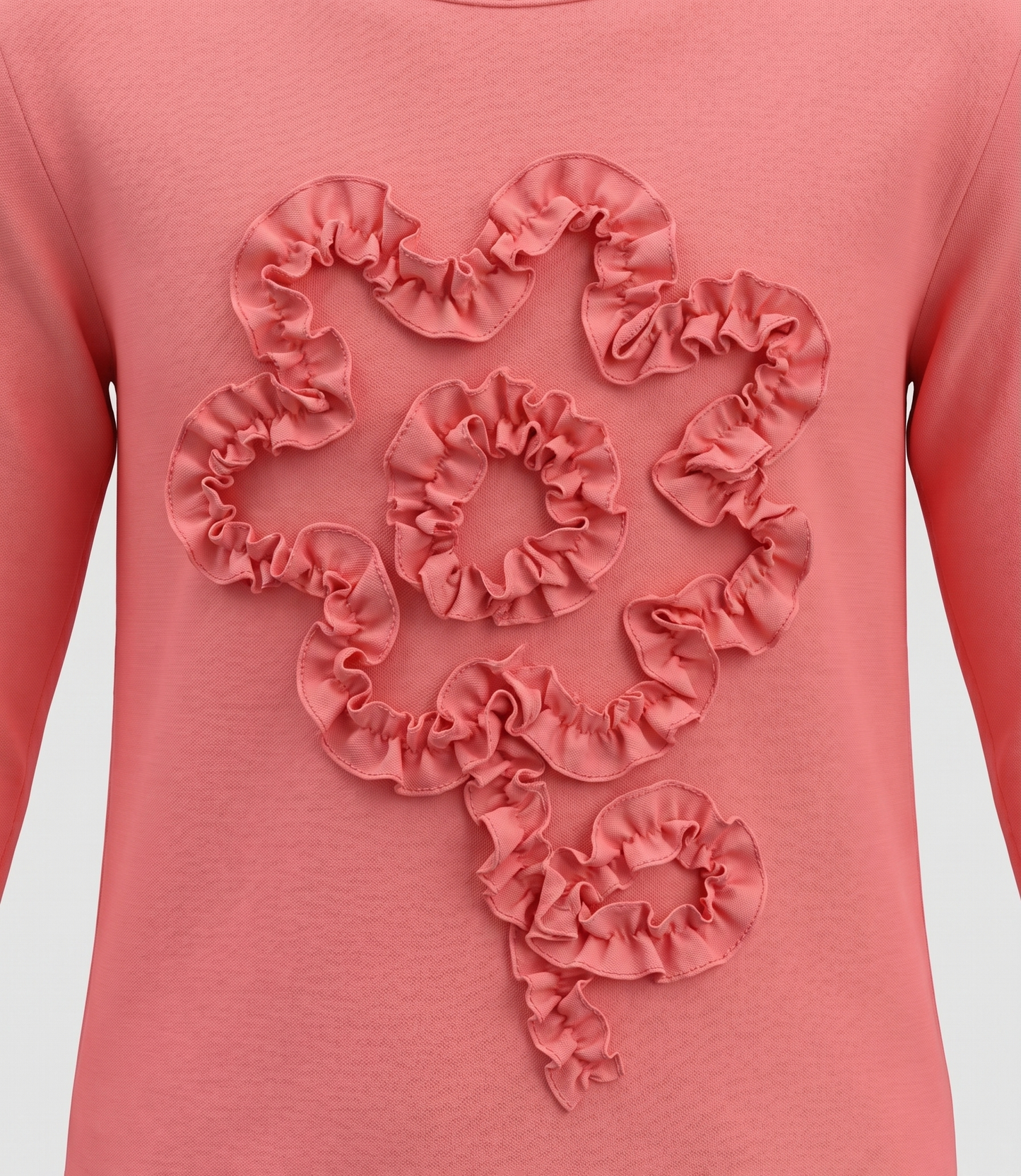 Polera niña con flores 2 años / Coral