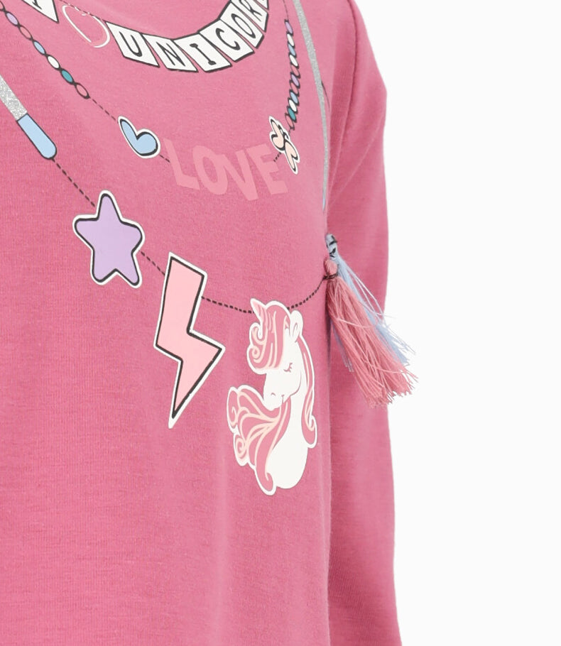 Polera niña con diseño 2 años / Burdeo