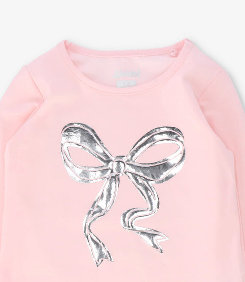 Polera niña con lazo