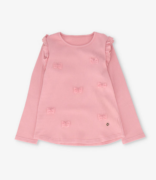 Polera niña con vuelos