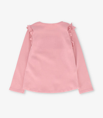 Polera niña con vuelos