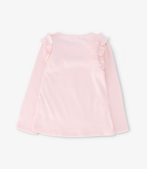 Polera niña con vuelos