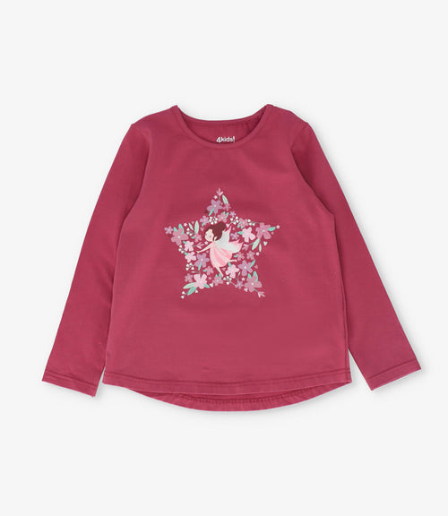 Polera niña con diseño 2 años / Burdeo