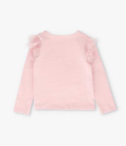 Polera niña con vuelos 2 años / Rosado
