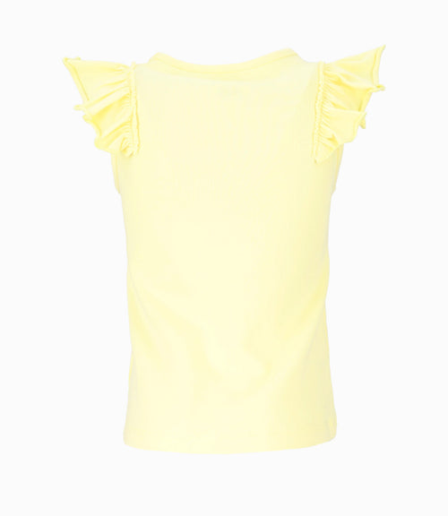 Polera niña con vuelos 2 años / Amarillo