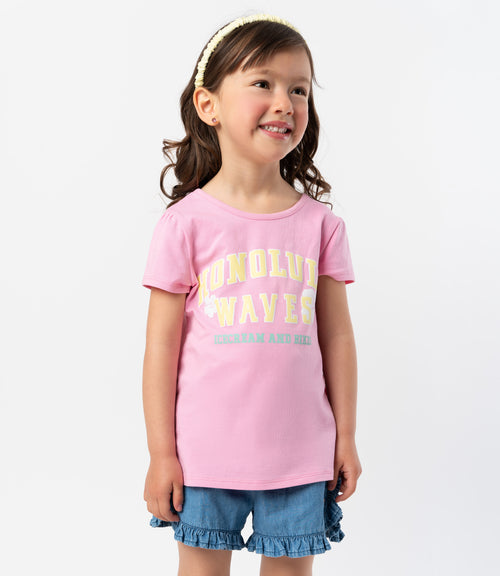 Polera Niña Hawai 2 años / Palo Rosa