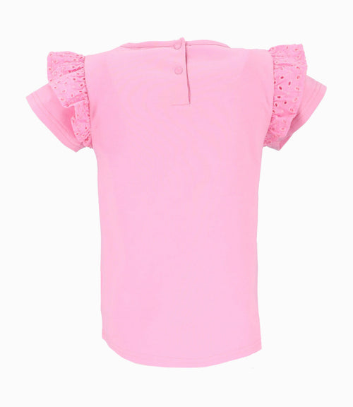 Polera niña con vuelos 2 años / Rosado