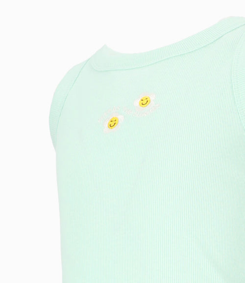 Polera niña con flores 2 años / Menta