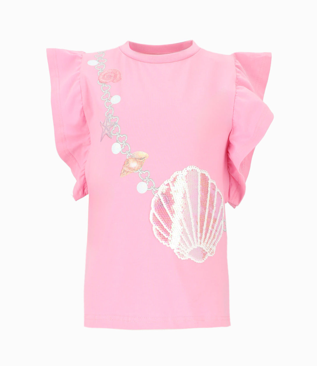 Polera niña con vuelos 2 años / Rosado