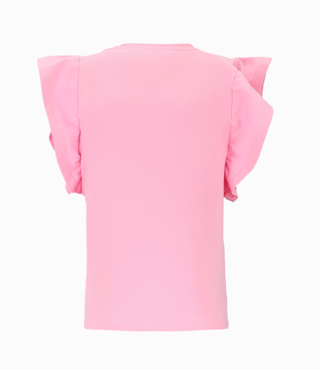 Polera niña con vuelos 2 años / Rosado
