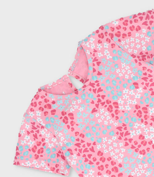 Polera niña con print 2 años / Rosado