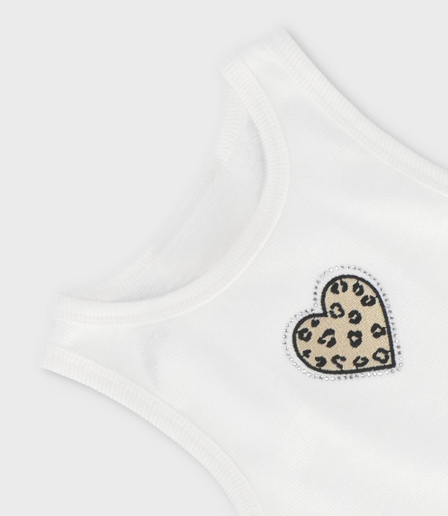 Polera niña sin mangas 2 años / Blanco