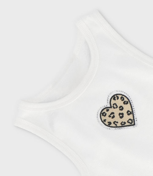 Polera niña sin mangas 2 años / Blanco