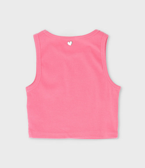 Polera niña sin mangas 2 años / Fucsia