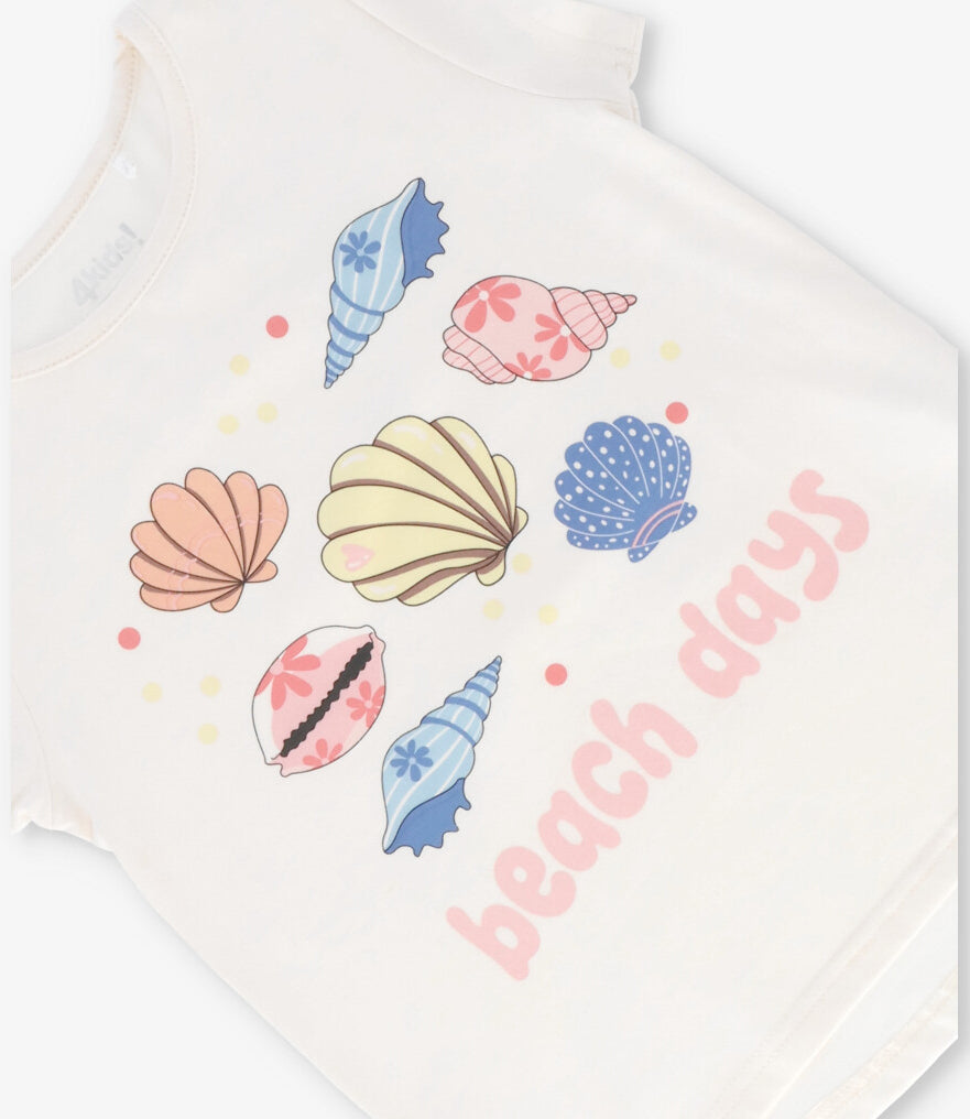 Polera niña beach days 2 años / Crudo