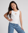 Polera niña crop top