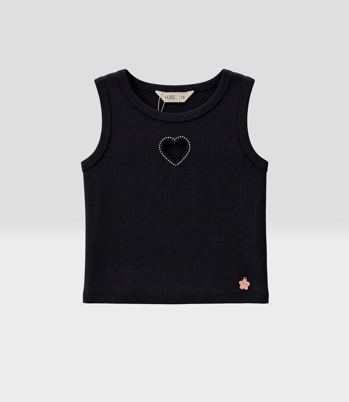 Polera niña crop top 2 años / Negro